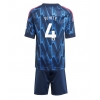 Camisa de Futebol Arsenal Ben White #4 Equipamento Secundário Infantil 2025-26 Manga Curta (+ Calças curtas)